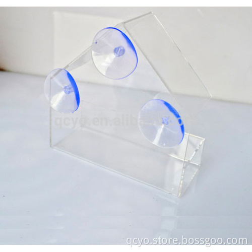 Clear acrylic bird feeder window bird cage feeder